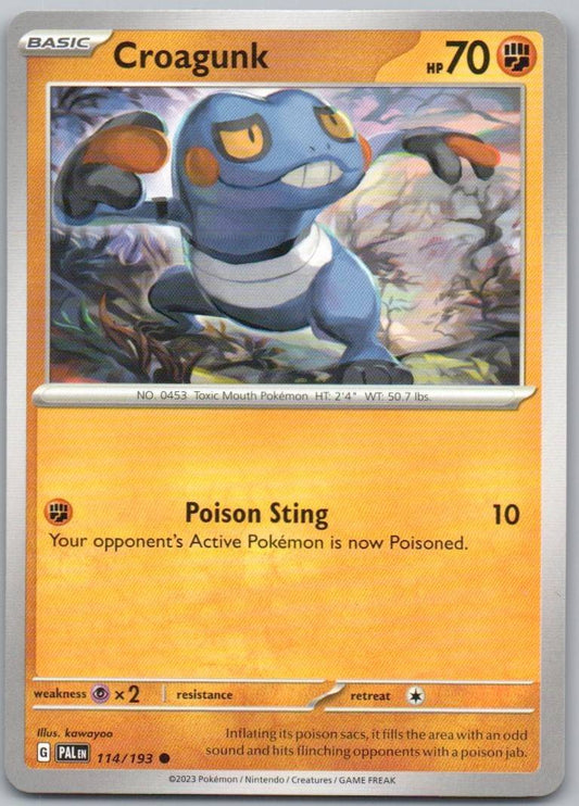 Croagunk 114 Normal Fighting Card - Paldea Evolved