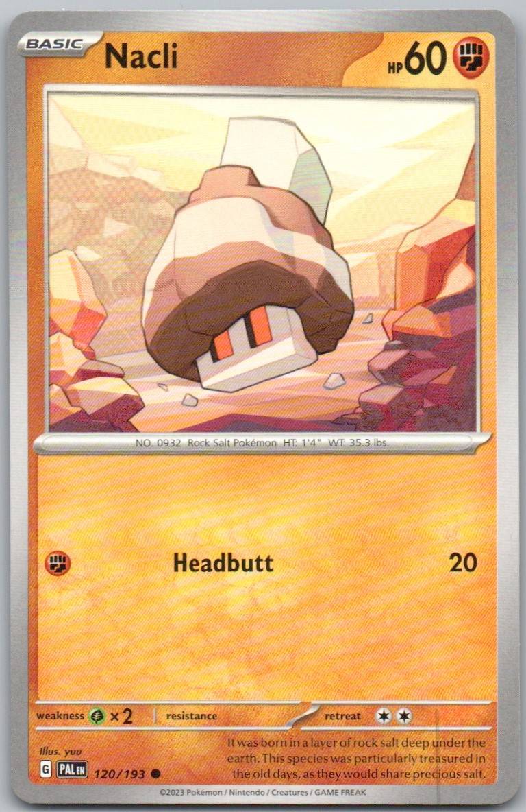 Nacli 120 Normal Fighting Card - Paldea Evolved
