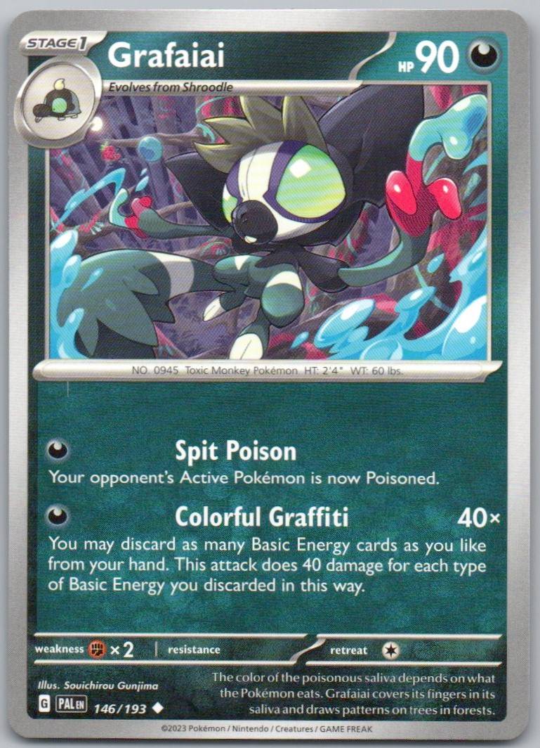 Grafaiai 146 Normal Darkness Card - Paldea Evolved