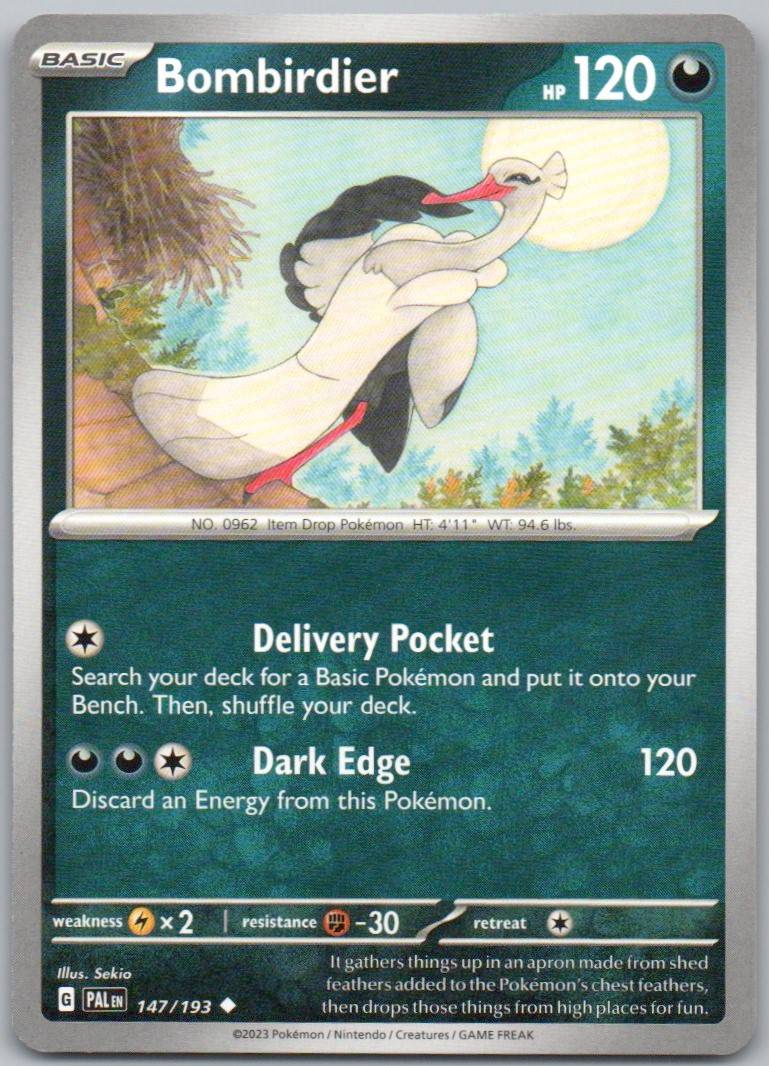 Bombirdier 147 Normal Darkness Card - Paldea Evolved