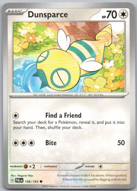 Dunsparce 156 Normal Colorless Card - Paldea Evolved