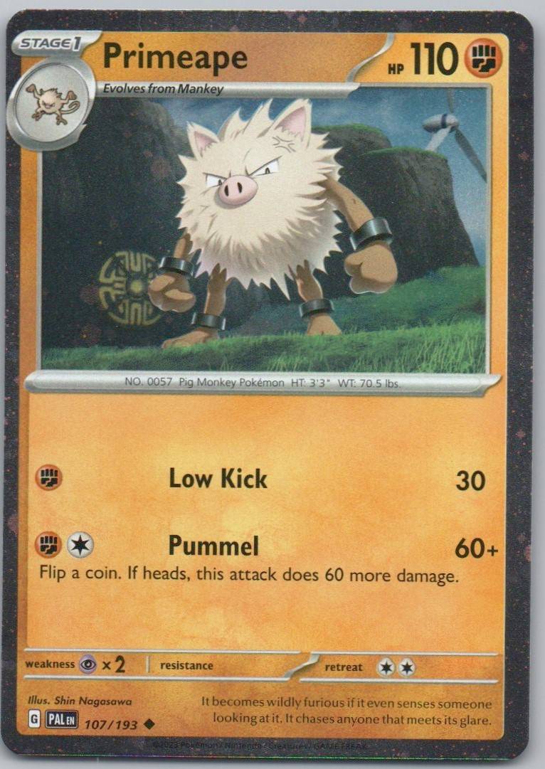 Primeape 107 Cosmos Fighting Card - Paldea Evolved