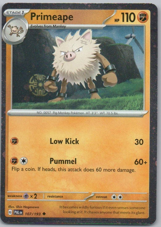 Primeape 107 Cosmos Fighting Card - Paldea Evolved