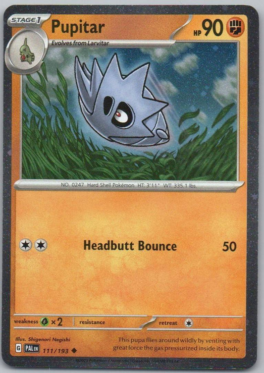 Pupitar 111 Cosmos Fighting Card - Paldea Evolved