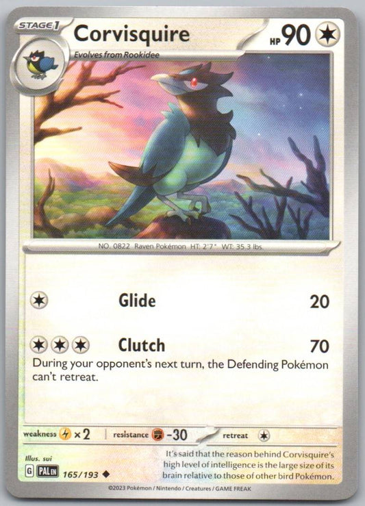 Corvisquire 165 Normal Colorless Card - Paldea Evolved
