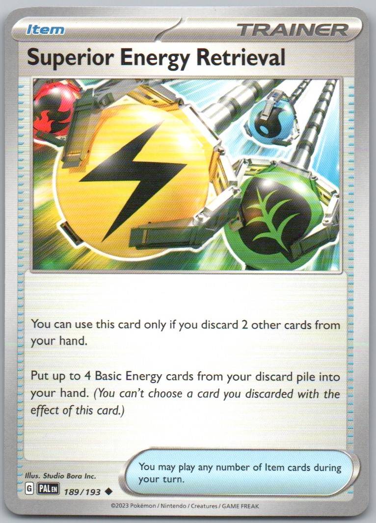 Superior Energy Retrieval 189 Normal Trainer Card - Paldea Evolved