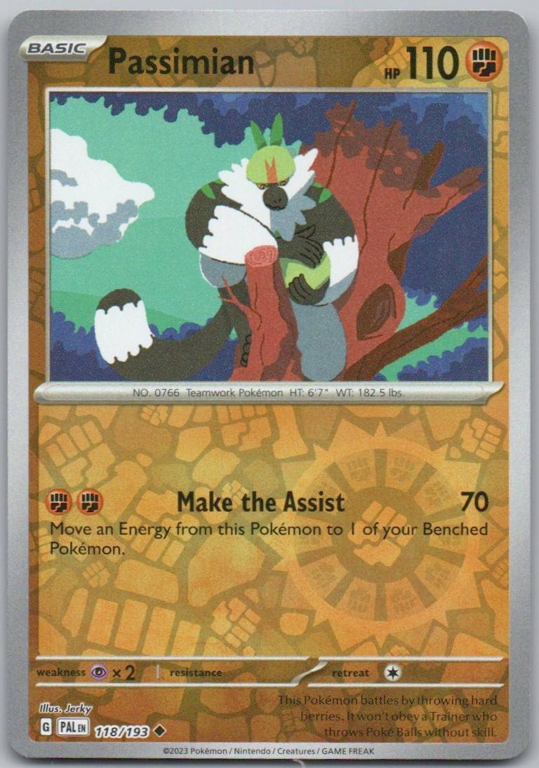 Passimian 118 Reverse Holo Fighting Card - Paldea Evolved