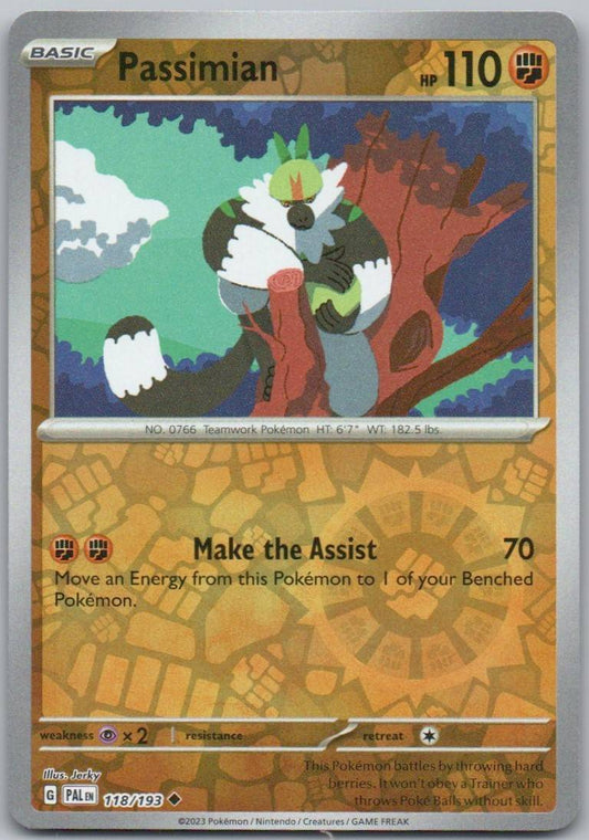 Passimian 118 Reverse Holo Fighting Card - Paldea Evolved