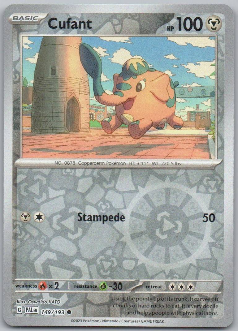 Cufant 149 Reverse Holo Steel Card - Paldea Evolved