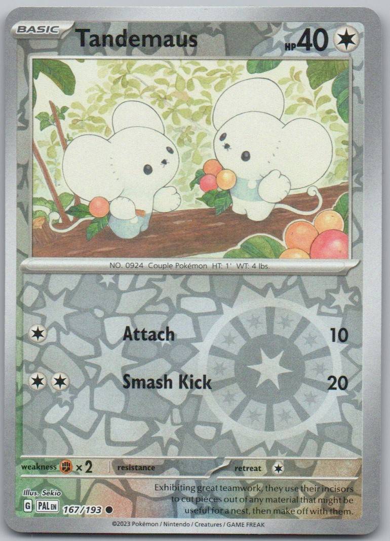 Tandemaus 167 Reverse Holo Colorless Card - Paldea Evolved