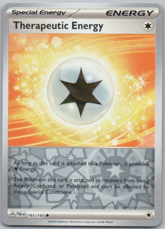 Therapeutic Energy 193 Reverse Holo Trainer Card - Paldea Evolved