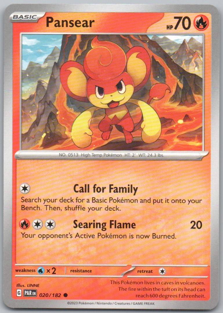 Pansear 020 Normal Fire Card - Paradox Rift