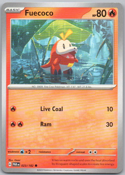 Fuecoco 023 Normal Fire Card - Paradox Rift