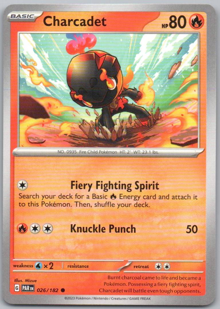 Charcadet 026 Normal Fire Card - Paradox Rift
