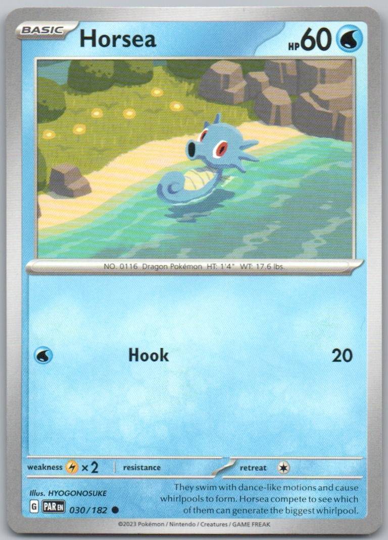 Horsea 030 Normal Water Card - Paradox Rift
