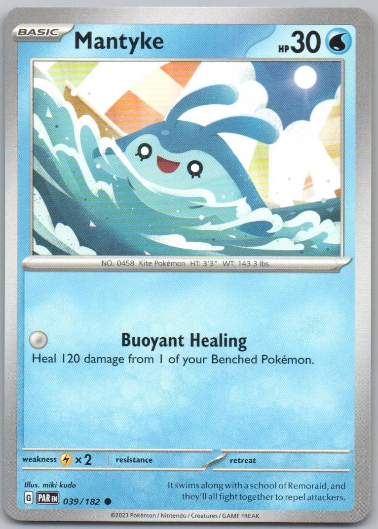Mantyke 039 Normal Water Card - Paradox Rift
