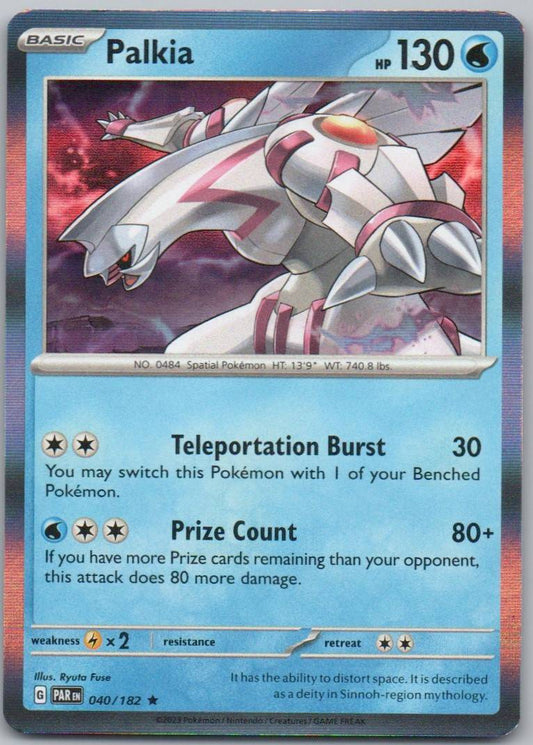 Palkia 040 Holo Water Card - Paradox Rift