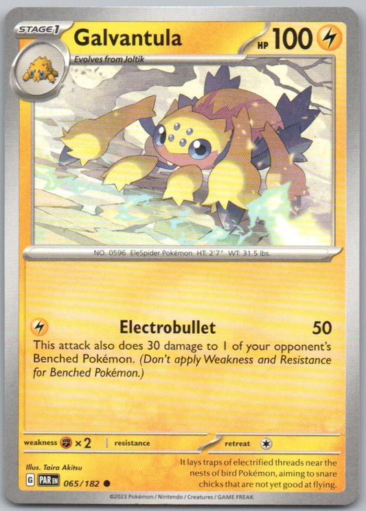 Galvantula 065 Normal Lightning Card - Paradox Rift