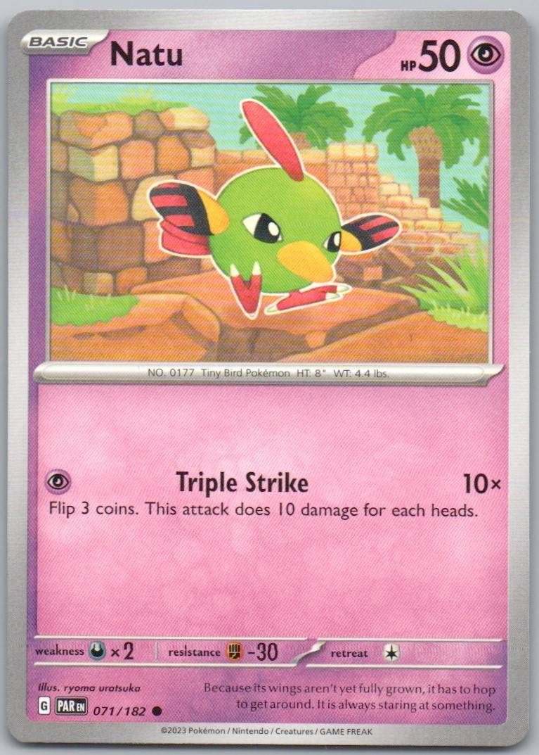 Natu 071 Normal Psychic Card - Paradox Rift