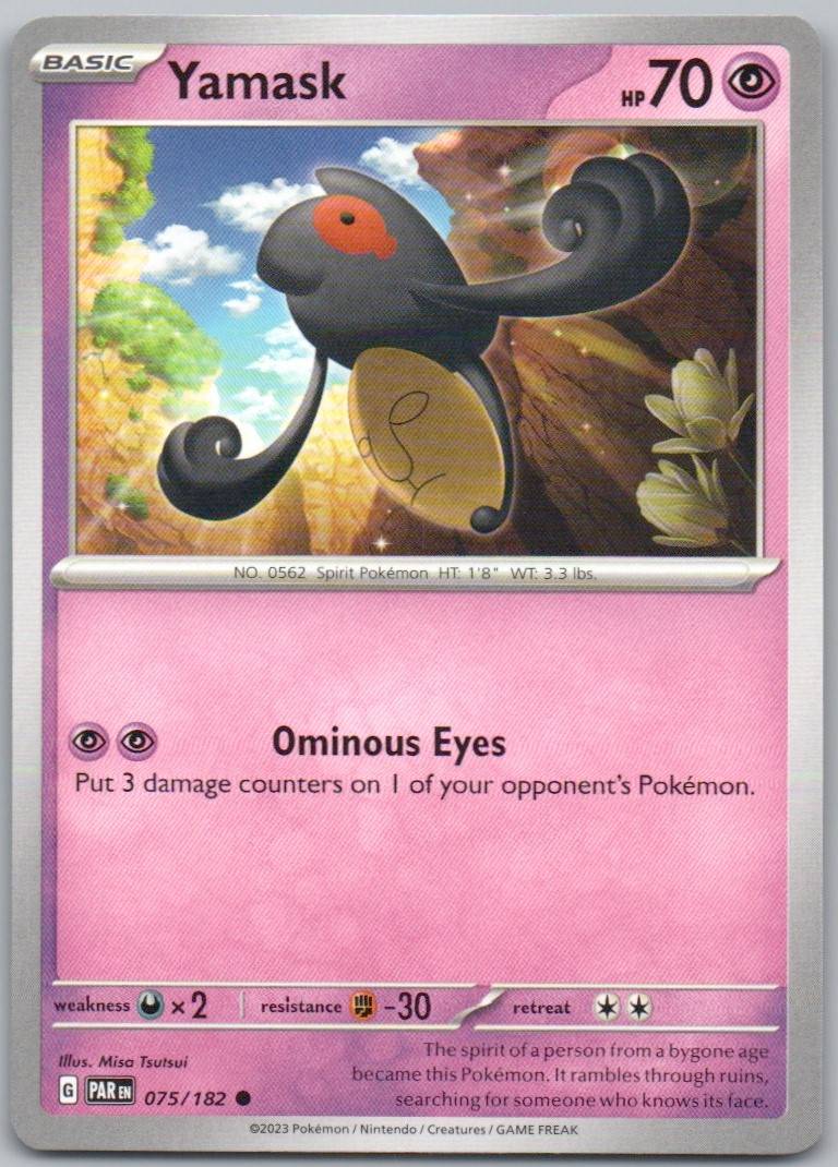 Yamask 075 Normal Psychic Card - Paradox Rift