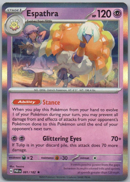 Espathra 081 Holo Psychic Card - Paradox Rift