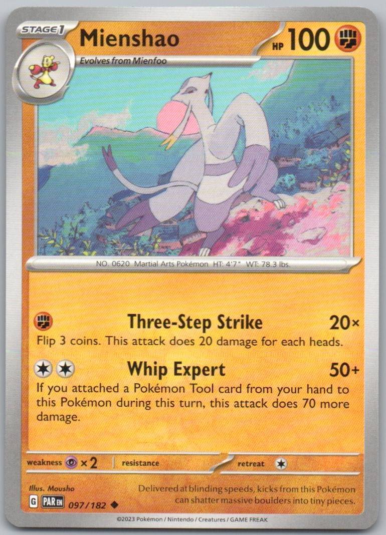 Mienshao 097 Normal Fighting Card - Paradox Rift