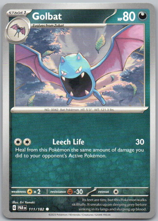 Golbat 111 Normal Darkness Card - Paradox Rift