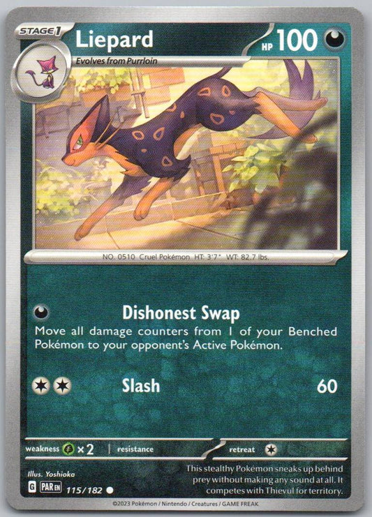 Liepard 115 Normal Darkness Card - Paradox Rift