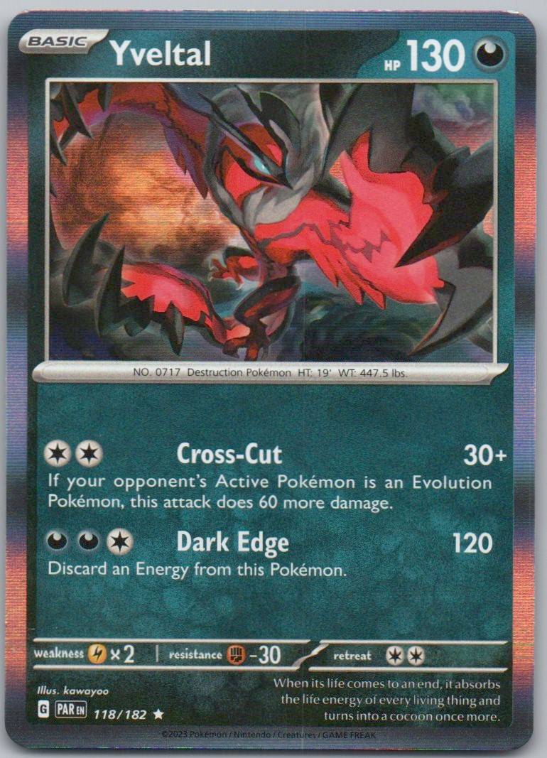Yveltal 118 Holo Darkness Card - Paradox Rift