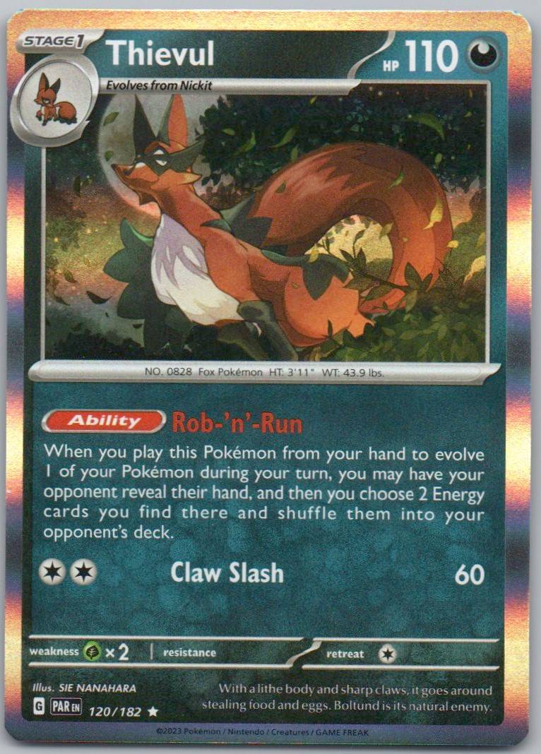 Thievul 120 Holo Darkness Card - Paradox Rift
