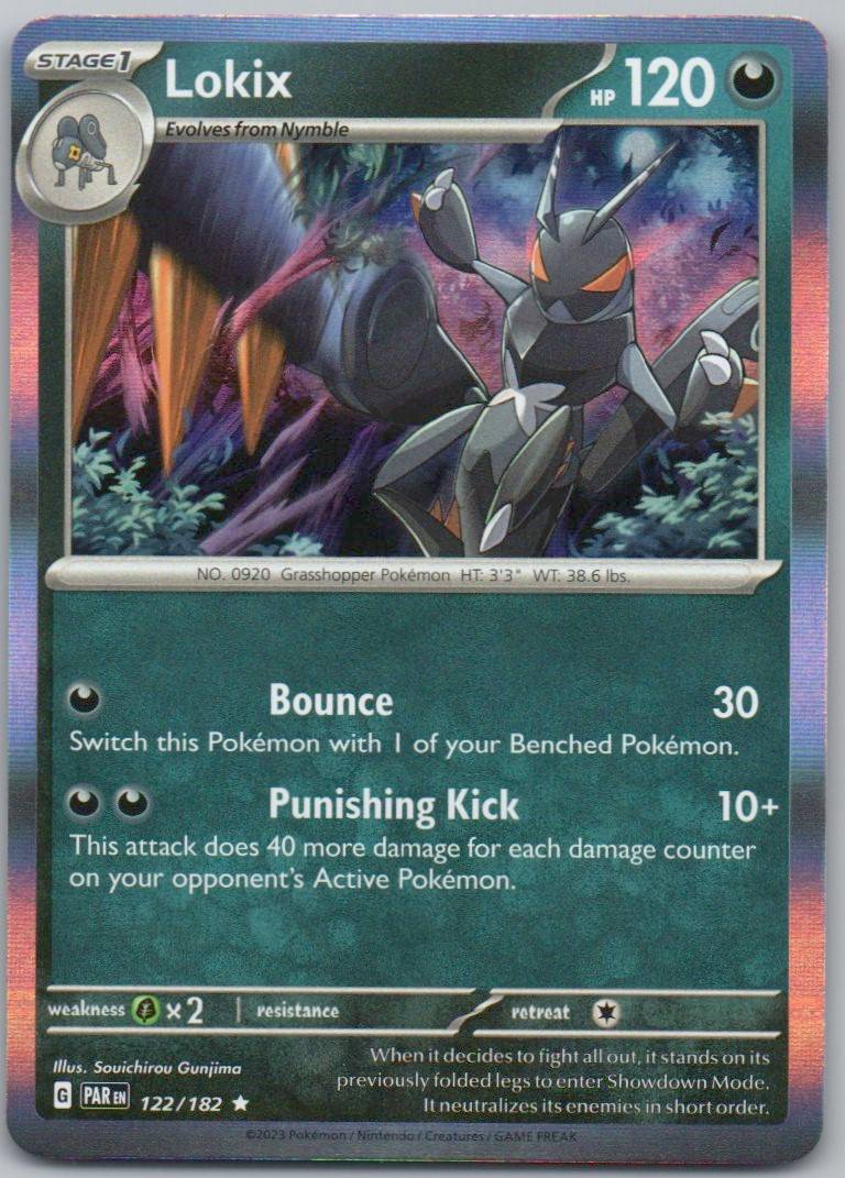 Lokix 122 Holo Darkness Card - Paradox Rift