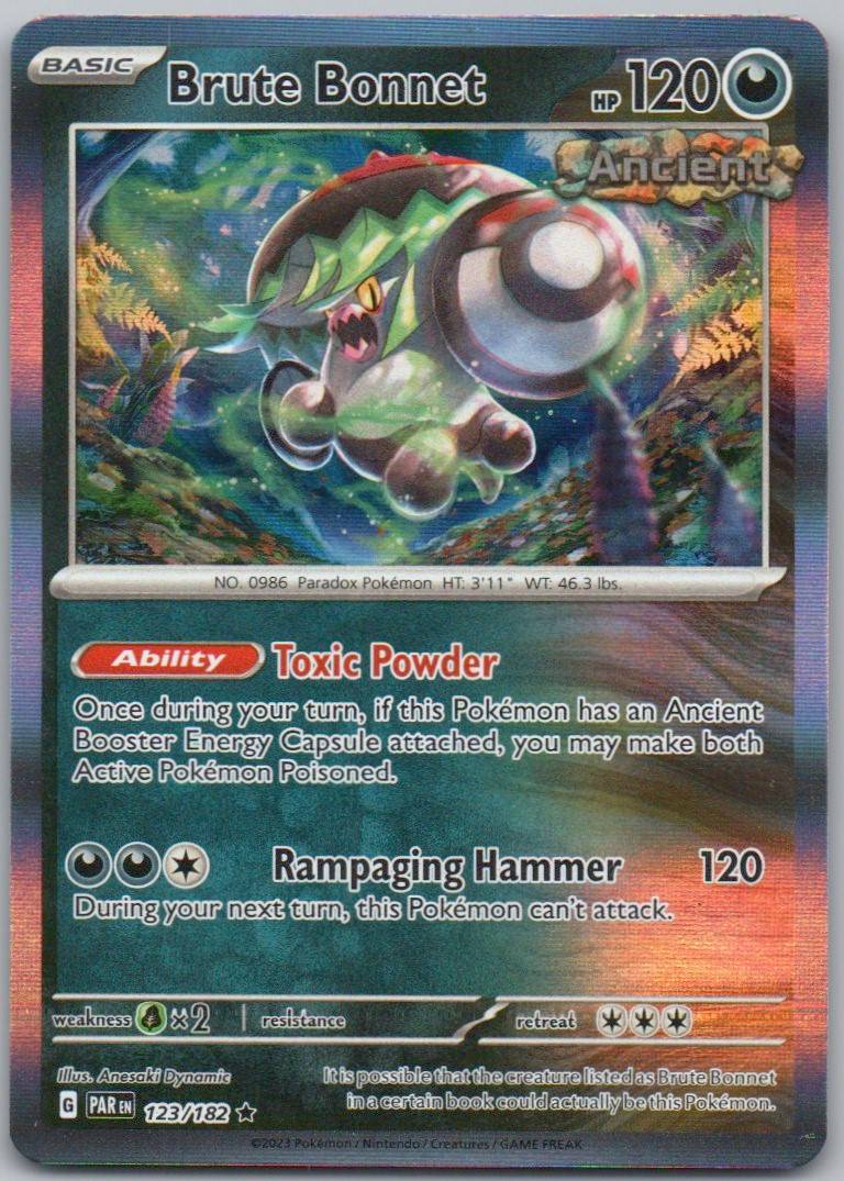 Brute Bonnet 123 Holo Darkness Card - Paradox Rift