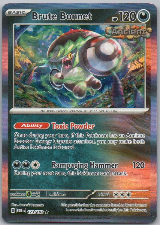 Brute Bonnet 123 Holo Darkness Card - Paradox Rift