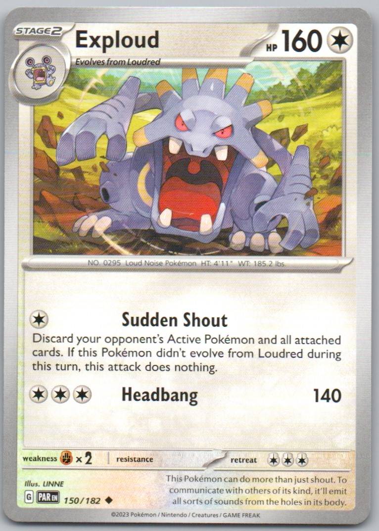 Exploud 150 Normal Colorless Card - Paradox Rift