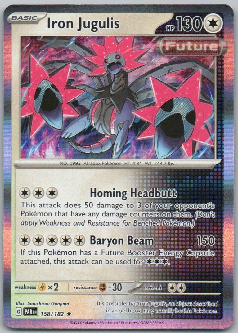 Iron Jugulis 158 Holo Colorless Card - Paradox Rift