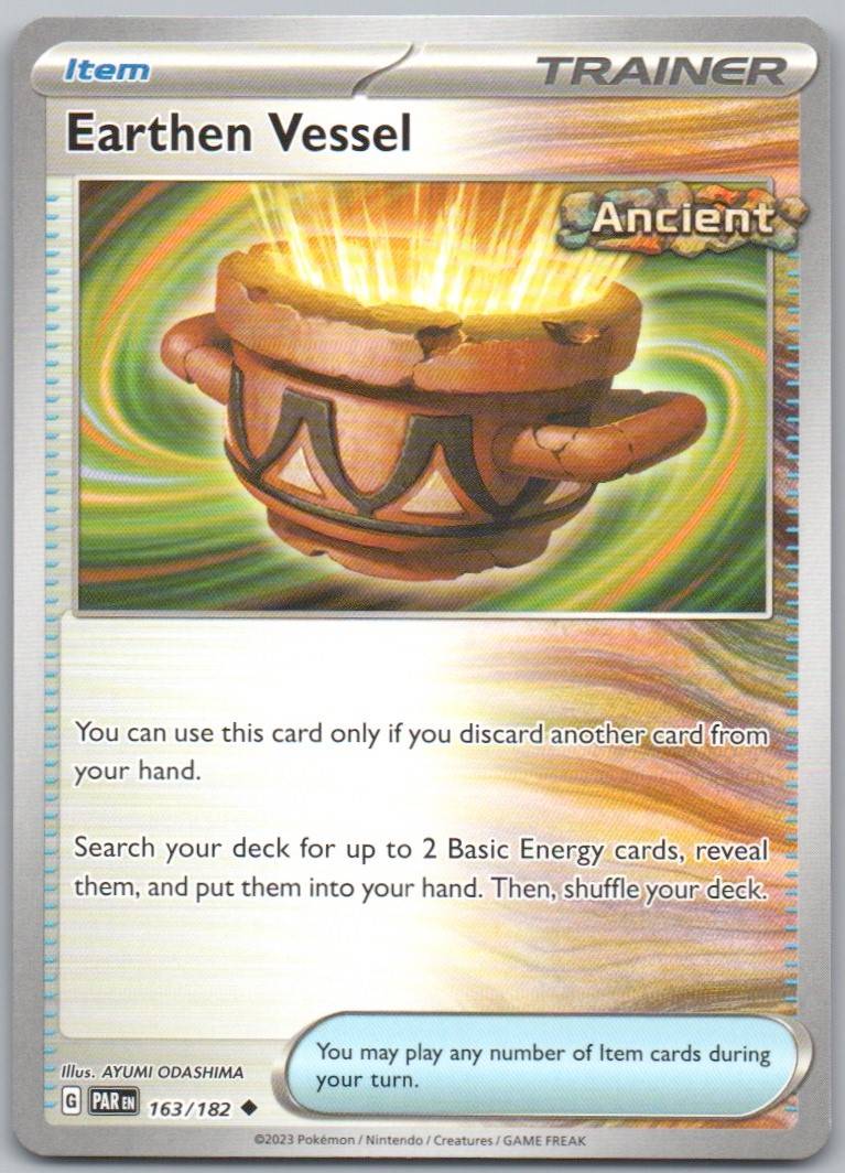 Earthen Vessel 163 Normal Trainer Card - Paradox Rift