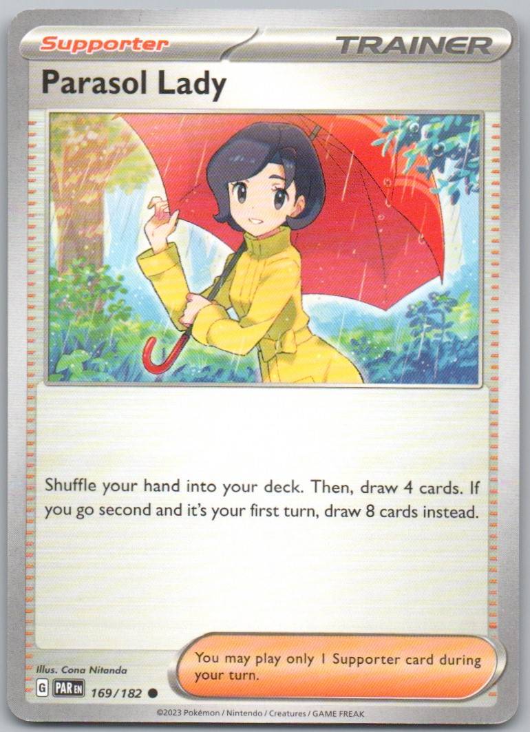 Parasol Lady 169 Normal Trainer Card - Paradox Rift