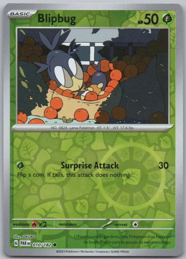 Blipbug 010 Reverse Holo Grass Card - Paradox Rift