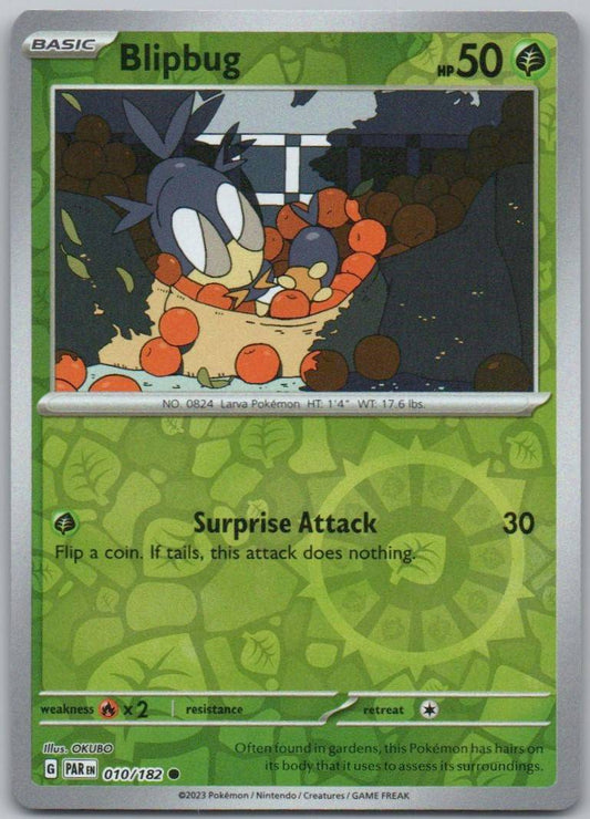 Blipbug 010 Reverse Holo Grass Card - Paradox Rift