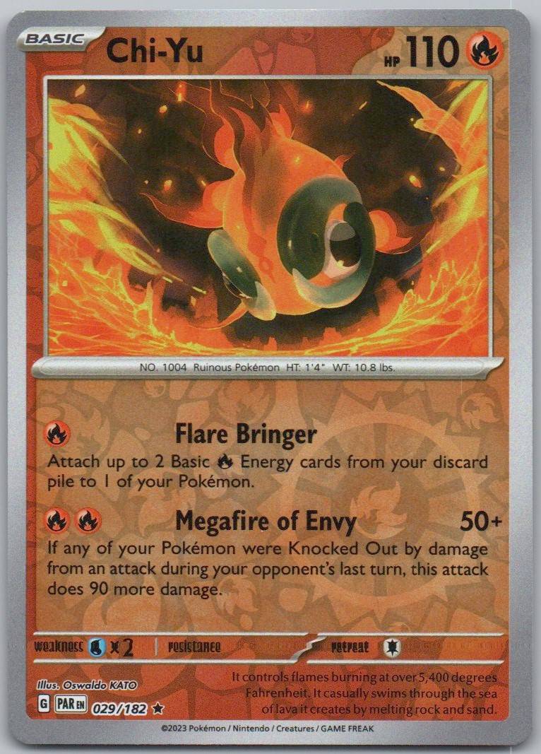 Chi-Yu 029 Reverse Holo Fire Card - Paradox Rift