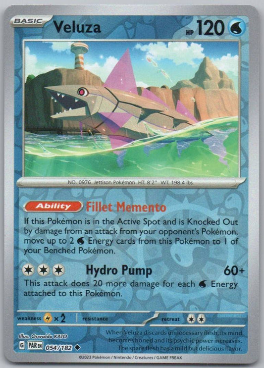 Veluza 054 Reverse Holo Water Card - Paradox Rift