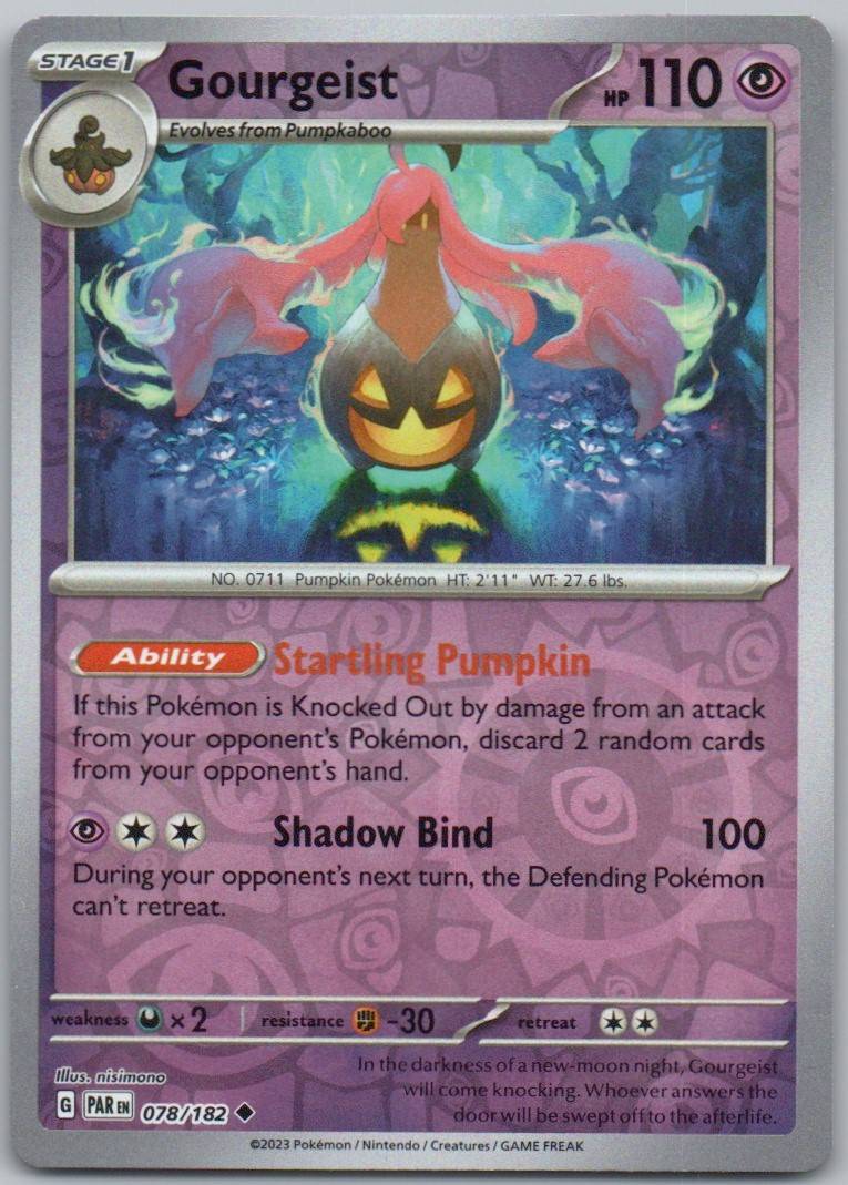 Gourgeist 078 Reverse Holo Psychic Card - Paradox Rift