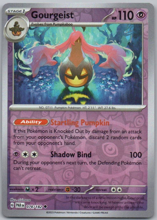 Gourgeist 078 Reverse Holo Psychic Card - Paradox Rift