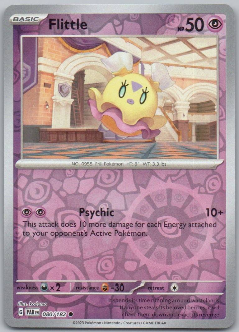 Flittle 080 Reverse Holo Psychic Card - Paradox Rift