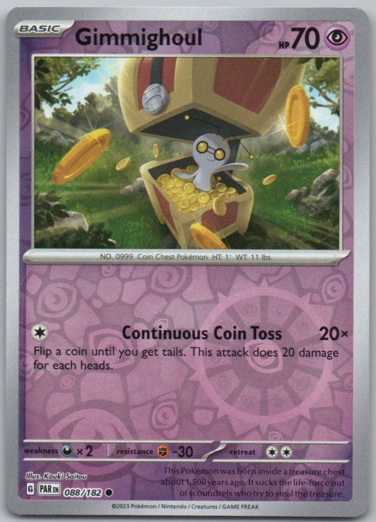 Gimmighoul 088 Reverse Holo Psychic Card - Paradox Rift