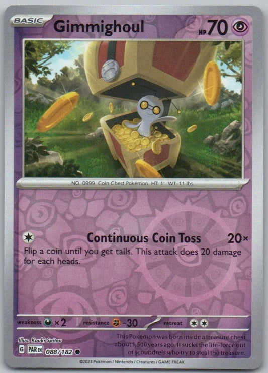 Gimmighoul 088 Reverse Holo Psychic Card - Paradox Rift