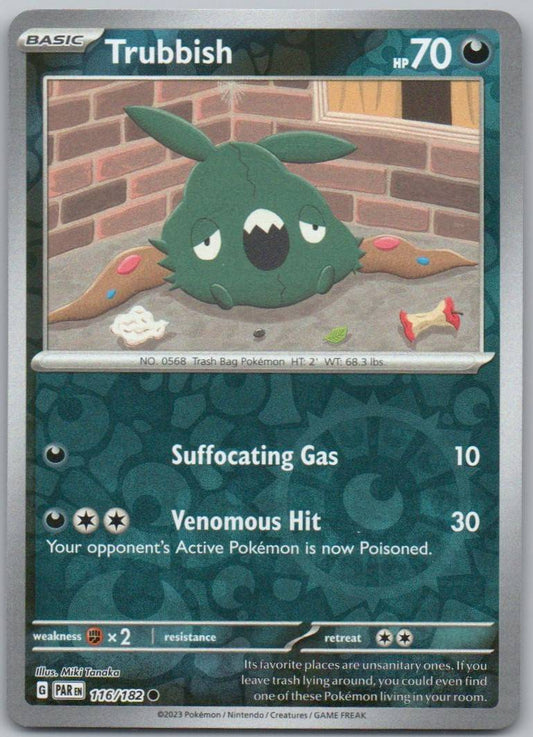 Trubbish 116 Reverse Holo Darkness Card - Paradox Rift