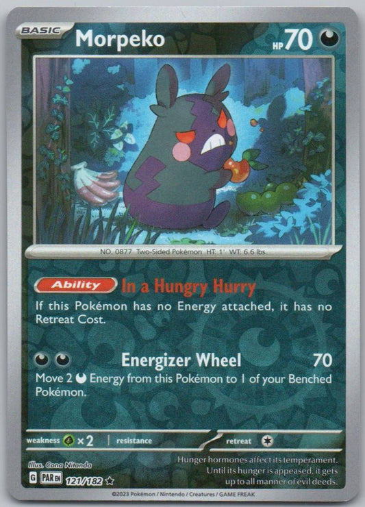 Morpeko 121 Reverse Holo Darkness Card - Paradox Rift