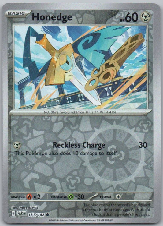 Honedge 131 Reverse Holo Steel Card - Paradox Rift