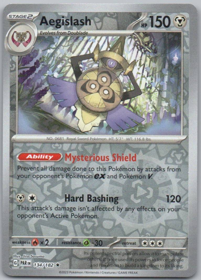 Aegislash 134 Reverse Holo Steel Card - Paradox Rift